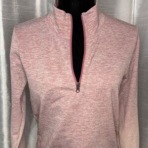 CALIA Pullover Mesa Rose 1/4 Zip Athletic Top Floral Embroidery Ombré Women’s L